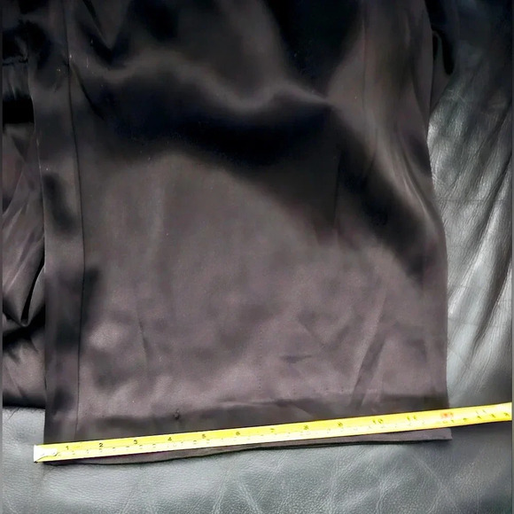 St. John Caviar Black Silky Wide-Leg Trouser Travelers Luxury Pants Size 12 - Picture 11 of 14